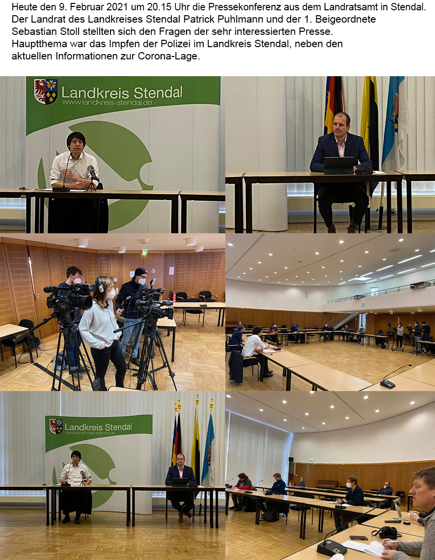 Pressekonferenz des Landratsamtes Stendal 09.02.2021